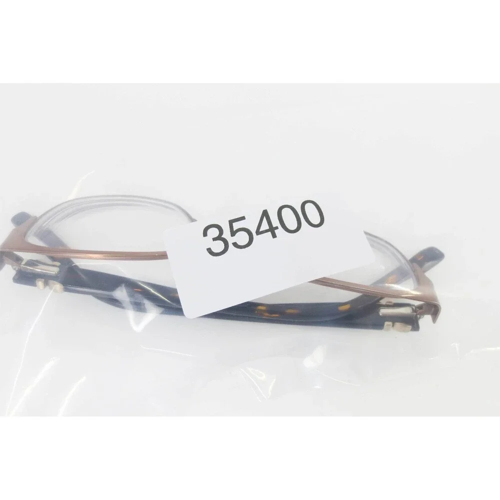 Salvatore Ferragamo Bronze Tortoise Eyeglass Frames Rectangular 35400